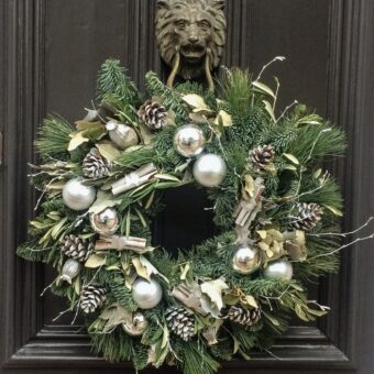 Christmas wreath silver