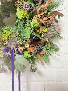 Christmas wreath foliage only