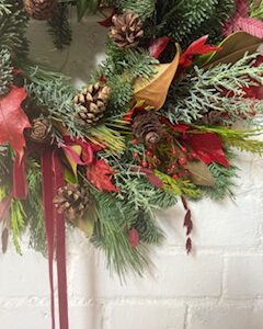 Christmas wreath foliage only