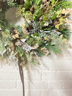Christmas wreath foliage only