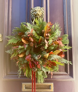 Christmas wreath foliage only