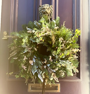 Christmas wreath foliage only