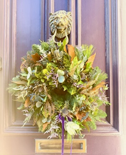 Christmas wreath foliage only